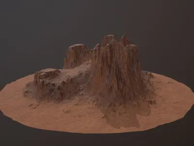 CANYON ROCK PBR Low-Poly Low-poly 3D model