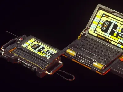 Cyberpunk  Hacking device concept 3D model
