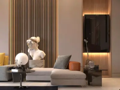 Living Room  Dinning Room 3D model