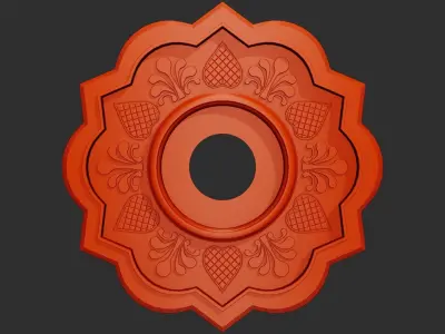 Ceiling pop design for fan and light   interior design  3D model