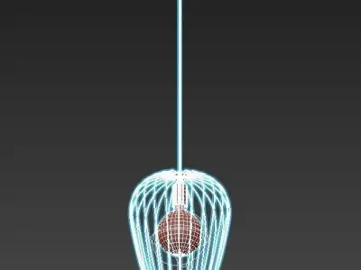 newtown pendant light with cage 3D model