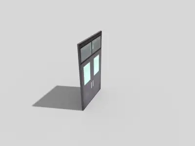 low poly door Low-poly 3D model 3