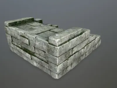 stairs 03 Low-poly 3D model