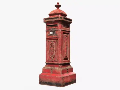 Post Box Gent Low-poly 3D model