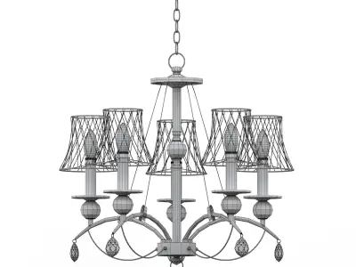 Hanging chandelier Lussole Lgo Arivaca 3D model