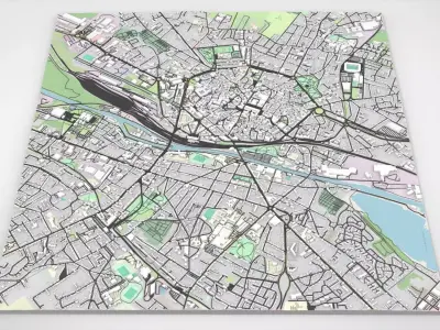 Cityscape Valenciennes France 3D model