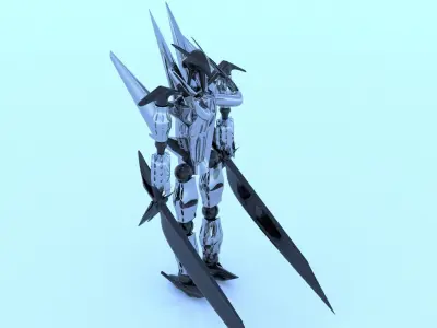 Robot Cyborg Game Caracter Sci Fi 3D model purchase
