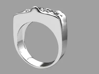 Golden Tear Ring 3D print model