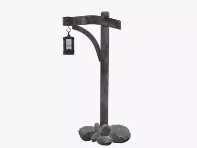 Street Lantern Low-poly 3D model shop