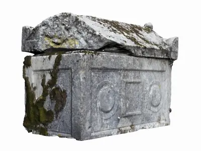 Stone Tomb Low-poly 3D model