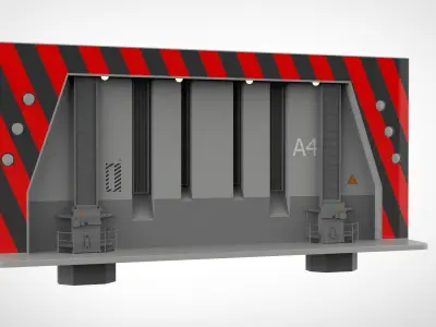 sci-fi antinuclear gates 3D model