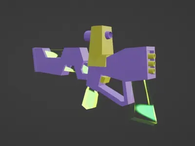 Sci-Fi Gun 3D Low-poly 3D model