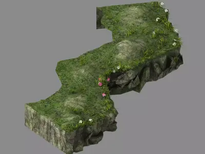 Explore the mountains - hillside - mountain road 2 3D model