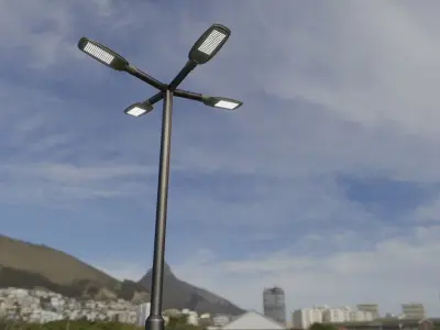 Street Light 12 version 4 3m with pole 3 Low-poly 3D model