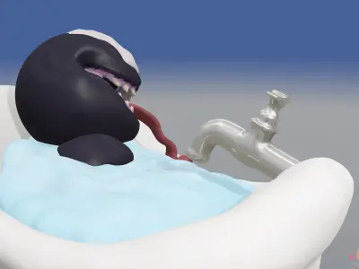 Baby Venom Takes a Bath 3D model