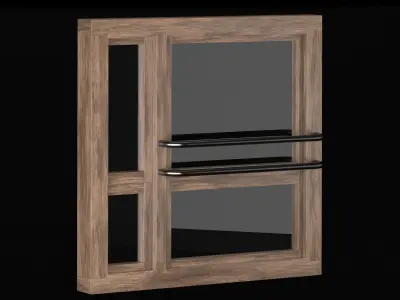 Modern Wooden windows 3D model