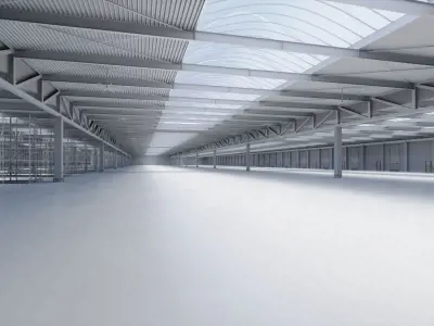 Industrial Warehouse Interior 1 Low-poly 3D model