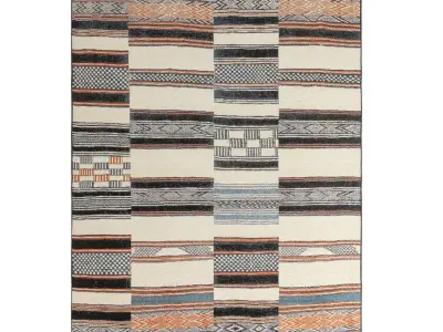 Flat Weave Rug Rug Artis and rug Giorgio Cream by Benuta 3D model