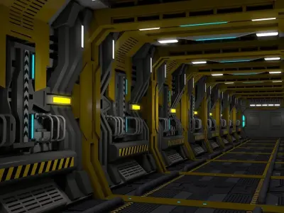 Sci Fi Corridor     3D model