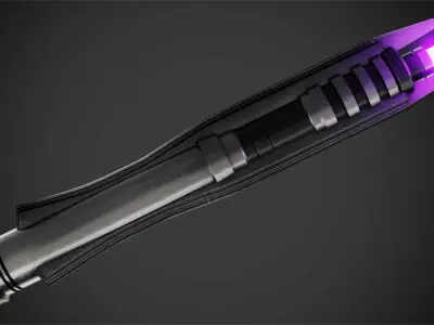 Star Wars Darth Revan Purple Lightsaber for Cosplay 3D print model