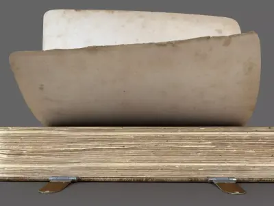 OLD Book 1 Rigged Animated 8K PBR Textures Low-poly 3D model