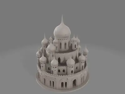 Moroccan style Rounded Castle 3D print model