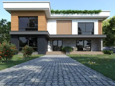 Villa R Exterior Scene 2023 3D model