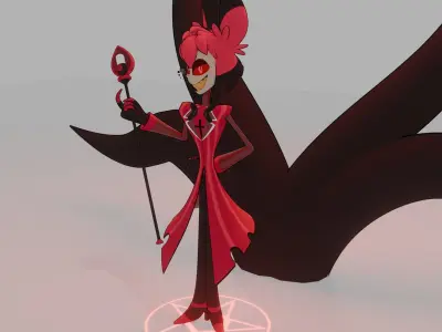 Alastor Hazbin Hotel Low-poly 3D model