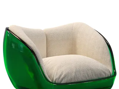 Capsule Acrylic Armchair 3D model