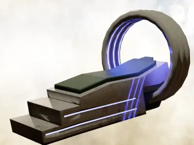 bed sci-fi Low-poly 3D model