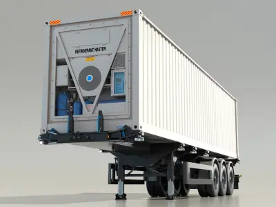  Shipping Container Trailer with Container 