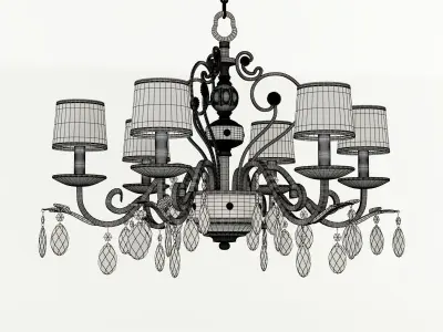Masiero 9025 6 chandelier 3D model