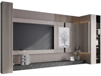 TV WALL NO37 A 3D model