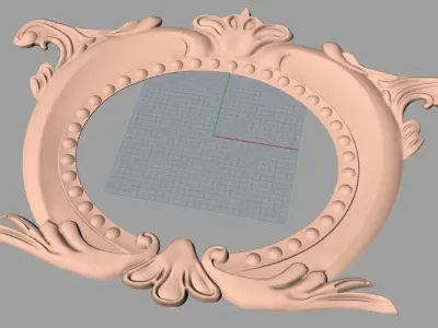 Photo frame 3D relief models STL Files used for CNC Router E992 3D model