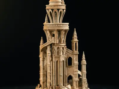 ELVEN DREAM CASTLE - LOTR-INSPIRED FANTASY TOWER 3D print model