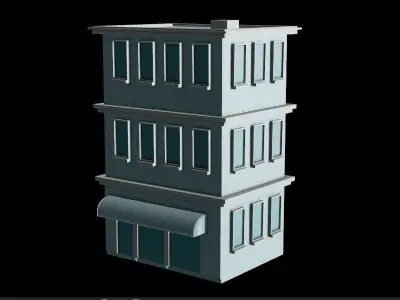 Stylized Building Pack - Mobile Game Asset Free low-poly 3D model