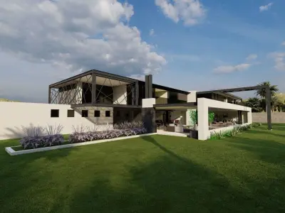 Casa Scene-villa-modern house 3D model 83
