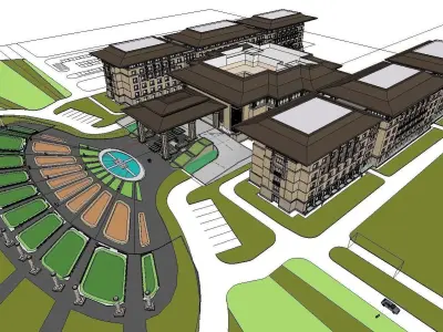 vacation spot-Resort-Fashion Leisure Hotel-0152 3D model
