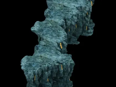 Trapped Dragon Cave - Mountain 02 3D model