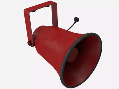 Siren megaphone Low-poly 3D model