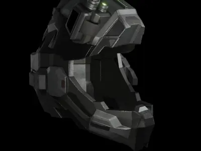 Sci-Fi helmet 3D model 6