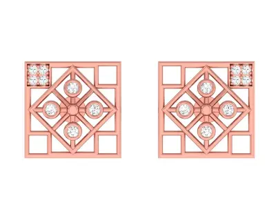 Light wt Women Diamond Earrings  3D print model