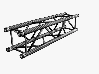Square Truss Straight Segment 21 3D model