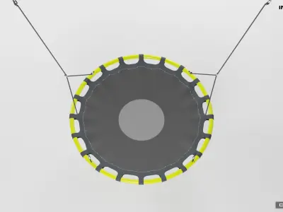 Swings nest seat with hanging ropes 3D model