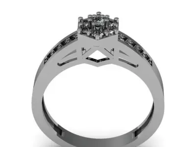daimond ring 3D print model 30