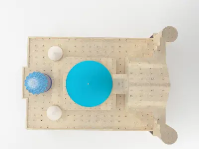 old mosque persian mausoleum of khoja ahmed yasawi Low-poly 3D model