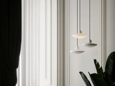 NEMO WHITE GLASS PENDANT By Mitzi 3D model