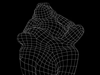Vase Monkey Low-poly 3D model