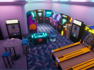 Pizza Bar Low-poly 3D model