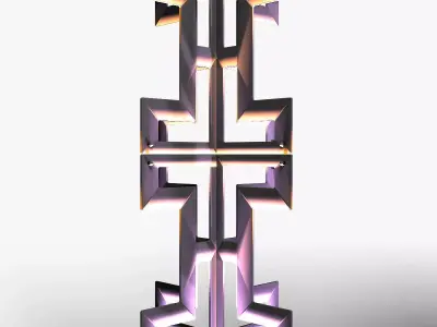 Stage Decor 26 Modular Wall Column 3D model